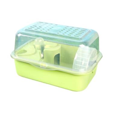 Imagem de Generic Grande gaiola de hamster pequena gaiola de animal abordado, respirável, portátil, hamster Habitat House para ratos ratos gerbils, Verde