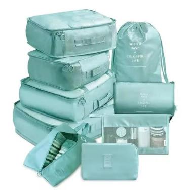 Imagem de Kit Organizador para Mala de Viagem com 9 peças - Gladiador 201, Turqu