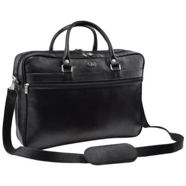 Imagem de Bolsa Executiva CALEB em Couro Galvani, Preto
