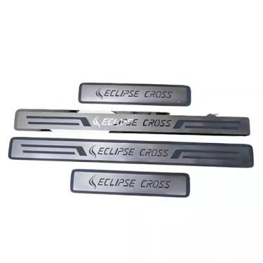 Imagem de 4 Peças Guarnição de Soleira de Porta de Carro para Mitsubishi Eclipse Cross 2018-2025, Protetor de soleira de porta de carro soleira de porta protetor de entrada guarnição