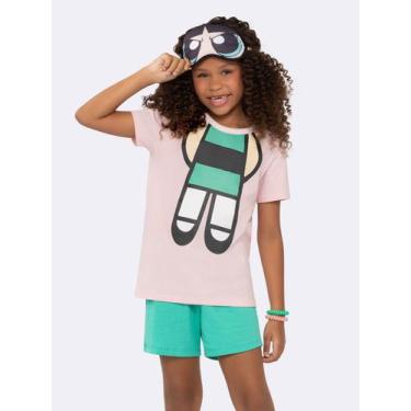 Imagem de Pijama Manga Curta Infantil Meninas Superpoderosas com Tapa Olho Acolc