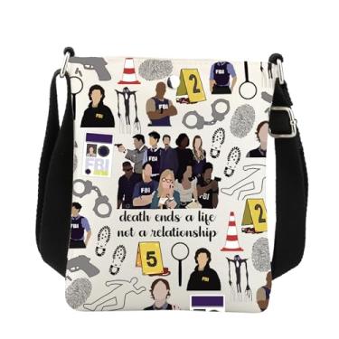 Imagem de Bolsa tiracolo Crime Gifts Crime Lovers Crime Show Gifts Death Ends a Life Not A Relationship Sling Bag, Branco