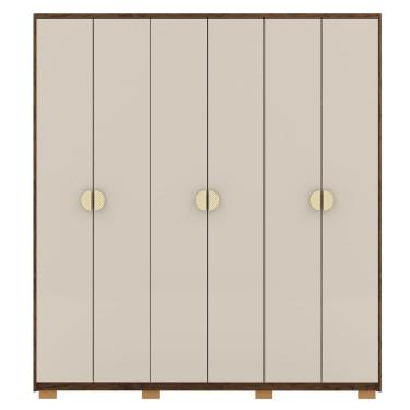 Imagem de Guarda Roupa Casal 6P 4G NOR 203 cm 10109 Imbuia Fend VLR