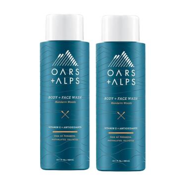 Imagem de Sabonete corporal e facial Oars + Alps Moisturizing 400 ml para homens, pacote com 2 unidades
