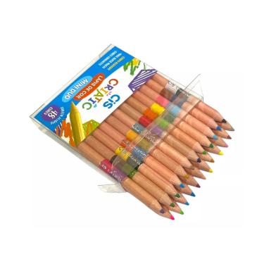Imagem de Lápis de Cor Criatic Mini Duo Duas Pontas - 24 Lápis - 48 cores - Cis