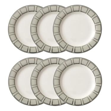 Imagem de Jogo de pratos rasos em porcelana Strauss Rings 28cm 6 peças