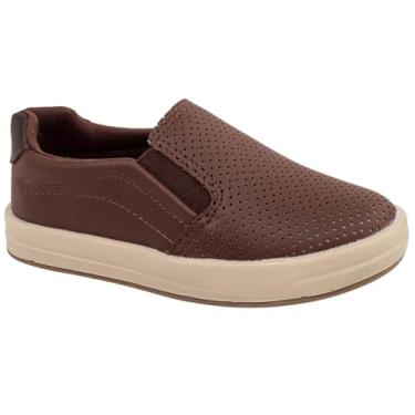 Imagem de Sapatenis Masculino Infantil Sapato Infantil Menino Slip On Preto, Marinho, Marrom claro/escuro (Marrom-escuro, BR, Criança de 4 a 8 anos, Numérico, 22)