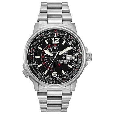 Imagem de Relógio masculino Citizen Eco-Drive Promaster Air Nighthawk Pilot BJ7000-52E, aço inoxidável, 42 mm