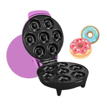 Imagem de Máquina De Donuts Dupla Face Máquina De Donuts Elétrica 110V Máquina Para Fazer Mini Donuts com 7 Furos (Rosa) - YODHE