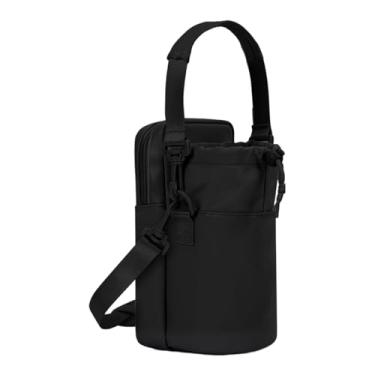 Imagem de Deevoka Bolsa de garrafas de garrafa de garrafa de água Tampa de garrafa de água portátil com alça de ombro ajustável para amigos da família, Preto