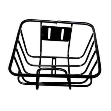 Imagem de Vaveren Cesta de bicicleta dianteira, bicicleta cesta de cesta de bicicleta substituto de bike metal bike cesto para viagens esportivas ao ar livre, S