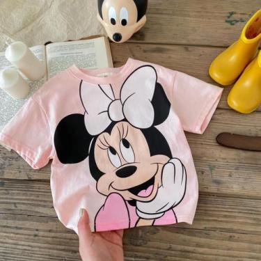 Imagem de Camiseta Infantil de Verão - Minnie e Mickey - Manga Curta, 120cm(4-6 