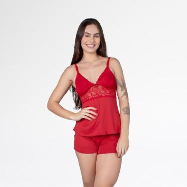 Imagem de Pijama Short Doll Baby Doll Amamentação Feminino Gestante Click - Alti