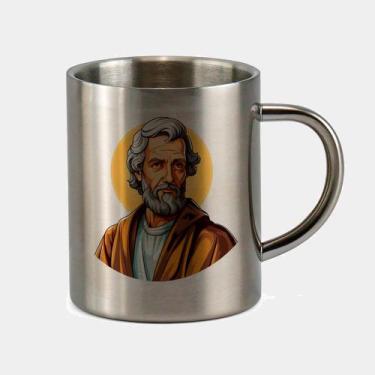 Imagem de Caneca de Inox Premium Prateada 400ml Santo Sao Jose Igreja Catolica 3