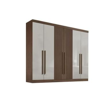 Imagem de Roupeiro 6 Portas Ripado 6 Gavetas com pés Da Vinci Plus - D Doro - D'