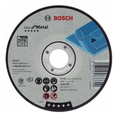 Imagem de Disco de Corte Reto Para Metal Plano 14x1/8x1 - 26086.005.18 - BOSCH