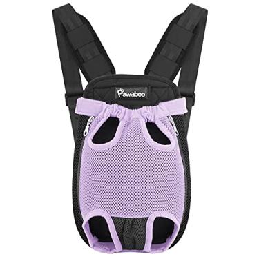 Imagem de Pawaboo Mochila Para Transporte De Animais De Estimação, Mochila Ajustável Para Transporte De Cães E Gatos Na Frente, Bolsa De Viagem, Pernas Para Fora, Fácil Ajuste Para Viagens, Caminhadas, Acampame