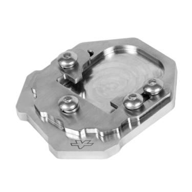 Imagem de ViaTerra Suporte para extensor lateral do pé Royal Enfield Himalayan I Royal Enfield Himalayan Accessories I Suporte de suporte de motocicleta Ampliador I Todos os fixadores, espaçadores e arruelas necessários incluídos