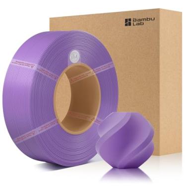 Imagem de 3DTOOLS Refil de filamento fosco PLA de bambu de 1,75 mm, alta dureza, alta velocidade e fácil impressão, ecológico com RFID para Bambu Lab A1, A1MINI, X1, P1 AMS 1KG +/- 0,03 mm (sem carretel) roxo