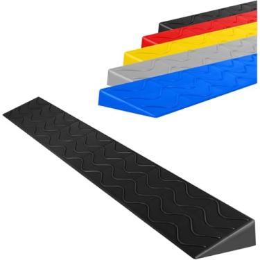 Imagem de Rampas De Limiar Internas Para Portas Rampa De Meio-fio Cadeira De Rodas Portátil Tapete De Passo 1-10cm Robô De Varredura De Canal De Elevação, Bic, Black, 100x10x4cm(39.4x3.9x1.6inch)