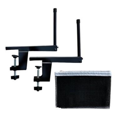 Imagem de Vaveren Rede de pingue-pongue com grampos, acessórios, equipamentos, conjunto de grampos para rede de tênis de mesa para prática, espessura de 2 cm a 6,5