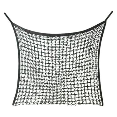 Imagem de oshhni Rede de feno para alimentação lenta para cavalos, 31,50" x 35,43", leve, fácil de pendurar, portátil, suprimentos de alimentação para