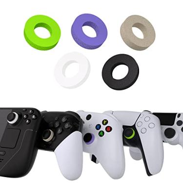 Imagem de playvital 5 Pares De Anéis Precisão Para Controle Movimento E Assistência Mira Ps5, Ps4, Xbox Series X/S, One, 360, Switch Pro, Steam Deck - Verde Roxo Cinza Preto Branco