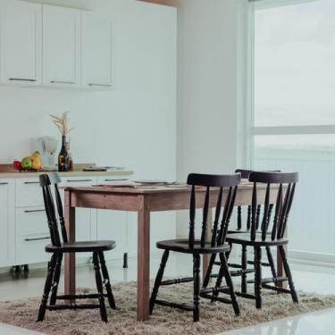 Imagem de Mesa de Jantar Ditália com 4 Cadeiras JA-225, diamond