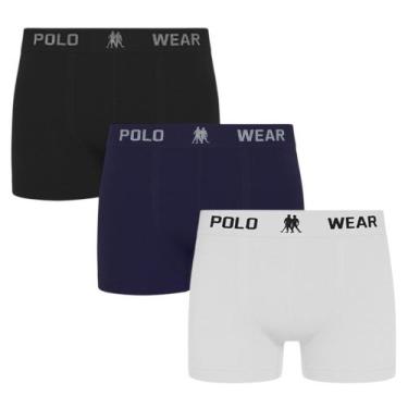 Imagem de Kit 3 Cuecas Boxer Polo Wear Masculina, P
