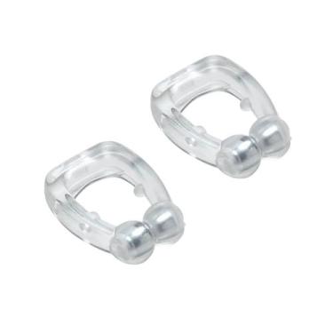 Imagem de Kit 2 Clipes Nasal Anti-Ronco de Silicone, e Bandeja Magnética  Ajuda 