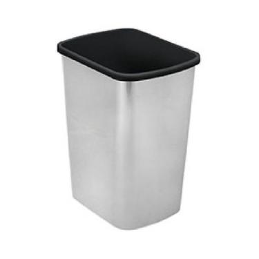 Imagem de Lixeira Para Escritorio Em Plastico 10 Litros Label Inox - ARQ