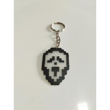 Imagem de Chaveiro Máscara Pânico que brilha no escuro Pixel art - Pixel Jipa 