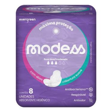 Imagem de Absorvente Modess Máxima Proteção Suave Com Abas 8 unidades