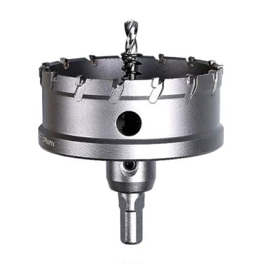 Imagem de Cortador de furo de carboneto de tungstênio com ponta de perfuração de serra T.C.T com corte especializado profissional Arbor / DIY-Pro para materiais muito densos 75 mm