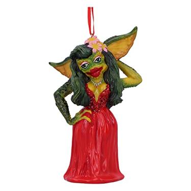 Imagem de Nemesis Now Gremlins Greta em vestido vermelho enfeite feminino Gremlin pendurado 13 cm, resina, oficialmente licenciado Gremlins Greta The Female Gremlin, fundido na melhor resina, habilmente pintado