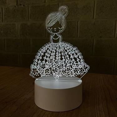 Imagem de PopLumos - Luminária led 3d, Bailarina criança