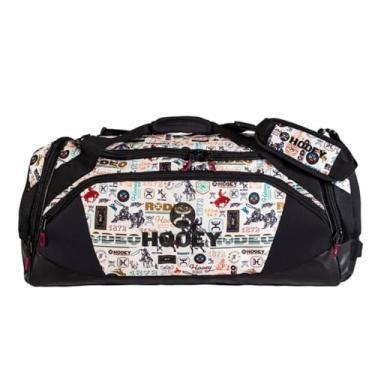 Imagem de HOOEY Bolsa de transporte The Competitor, bolsa esportiva para trabalho, viagens, esportes - para homens e mulheres, Creme/preto, 24" x 11.5" x 12.5", Bolsa esportiva