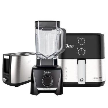 Imagem de Kit Black Inox Oster - Fritadeira - Liquidificador  Torradeira, 110V