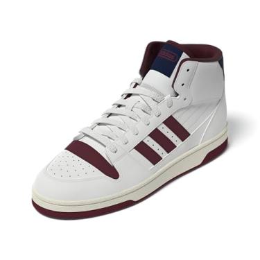 Imagem de adidas Tênis adulto unissex Break Start Mid Top, Branco nuvem/vermelho sombra/azul escuro, 12 Women/11 Men
