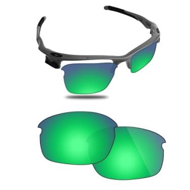 Imagem de Fiskr Lentes de reposição para óculos de sol Oakley Flak Jacket, Verde, Large