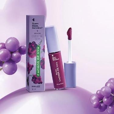 Imagem de O Boticário - Gloss Labial Cuide-se Bem Cachos de Uva, Incolor, Vegano, Brilho Intenso, 10ml