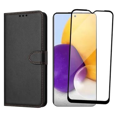 Imagem de Capa Carteira Para Galaxy A72 Capinha Flip Case + Película de Vidro Temperado 3D