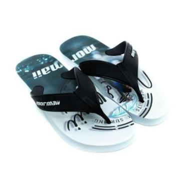Imagem de Chinelo Masculino Mormaii Surf Tropical - Branco / Preto-Masculino