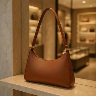 Imagem de Bolsa Baguette Feminina Varias Cores De Ombro Tiracolo - MV, Caramelo