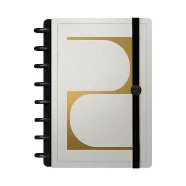 Imagem de Caderno de Disco ISCOOL Capa Dura Monograma Minimal Perfil P Ouro Letra (Letra Z)