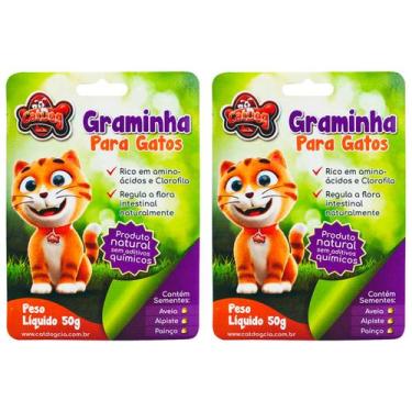 Imagem de Graminha Digestiva Para Gatos Cat & Dog Petshop 50Gr 2un - Cat Dog & C