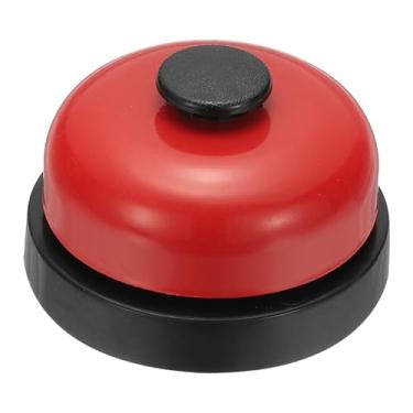 Imagem de PATIKIL Call Bell, 7,2 cm pequeno anel de serviço de mesa campainhas para recepção recepção balcão jantar bar hotel sala de aula, preto, vermelho, 1 pacote