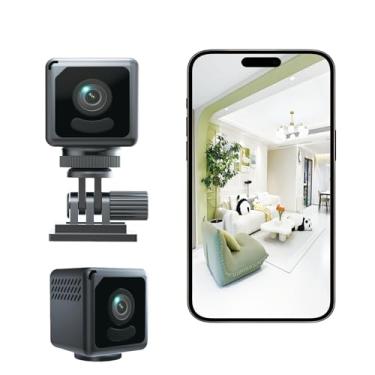 Imagem de LMQPT Câmera Secuyity, câmera babá 2025 para casa | Detecção de movimento sem WiFi, mini câmera inteligente para dia e noite 4K HD para casa/bebê/animal de estimação