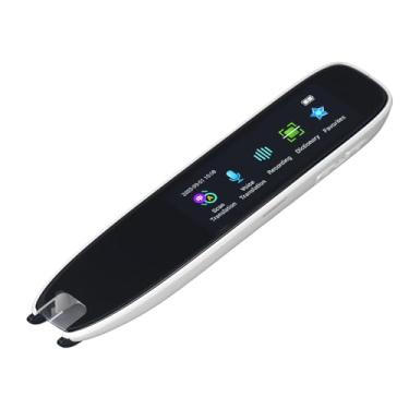 Imagem de Caneta de digitalização de tradução, edição internacional WiFi portátil tradutor de voz suporte para tradução on-line em 13 idiomas, adequada para biblioteca escolar em casa (branca)
