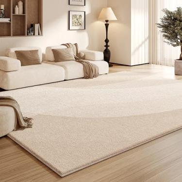Imagem de Tapete decorativo para sala de estar, grande, estilo creme, para quarto, macio e fofo, para sala de estar, vestiário grosso (200x250 cm/L)